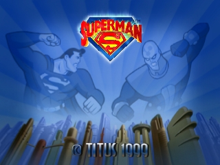 Superman title screen for Nintendo 64